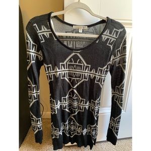 Juniors size Medium light tribal design sweater